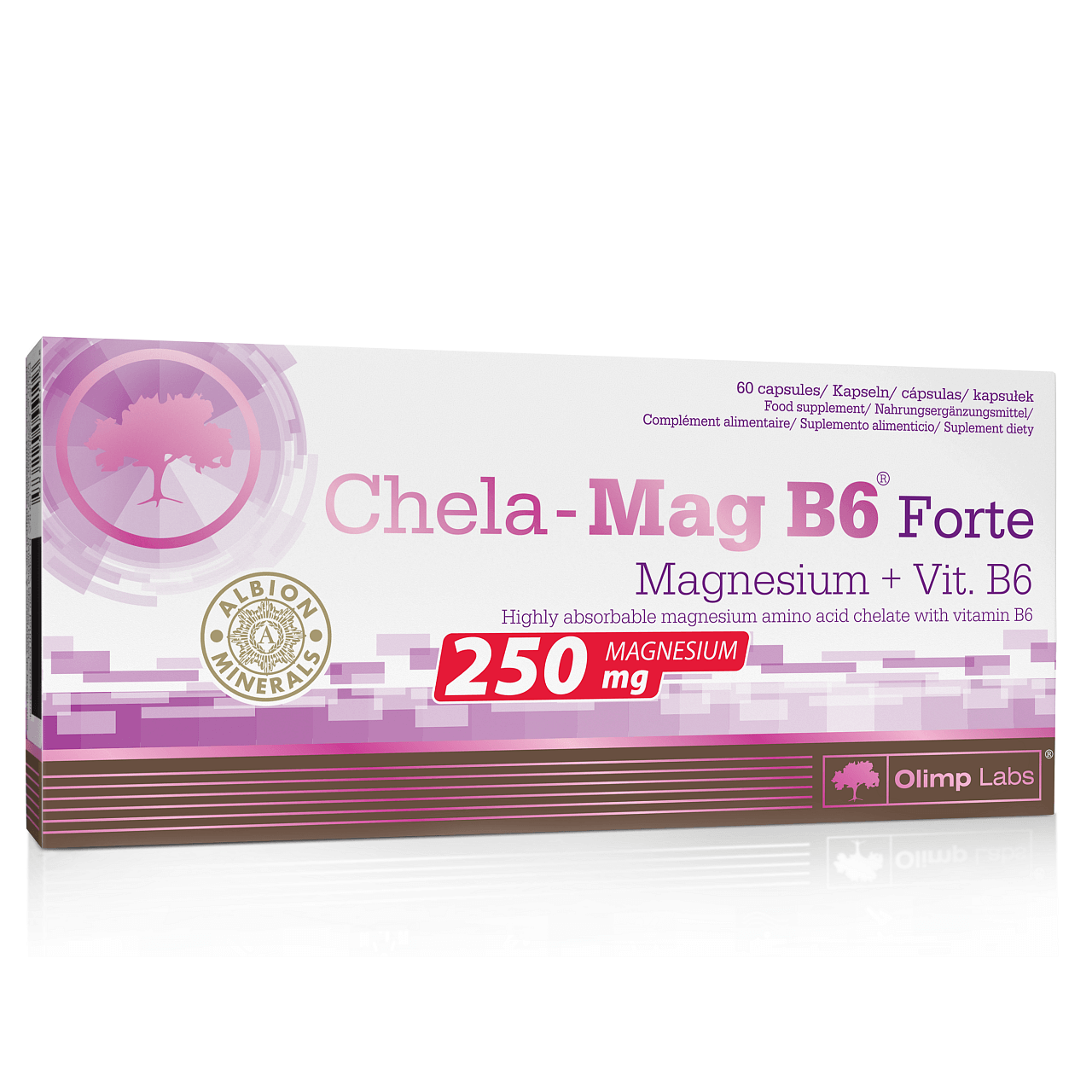 Vitamíny a minerály Olimp, Chela-Mag B6® Forte Magnesium+Vit.B6, 60 kapslí